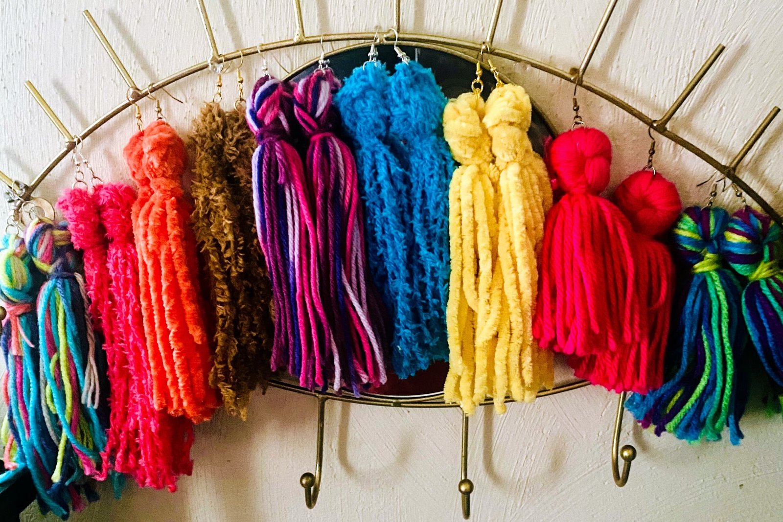 Custom Yarn Tassel Earrings